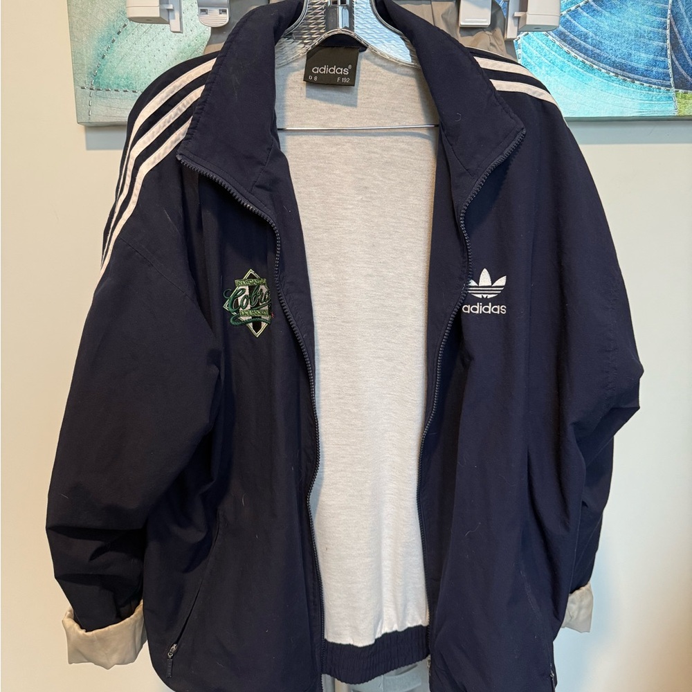 Adidas Men's Dark Blue Windbreaker